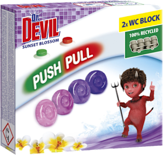 Odorizant de wc push pull sunset blossom 2x20g Dr.DEVIL