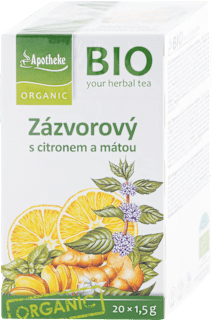 Zázvorový čaj s citrónom a mätou Apotheke