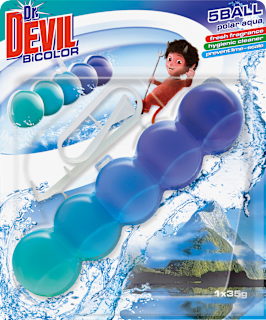 Odorizant de wc bicolor polar aqua Dr.DEVIL