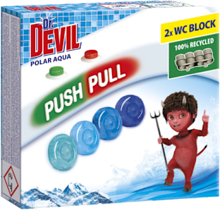 Odorizant de wc push pull polar aqua 2x20g Dr.DEVIL