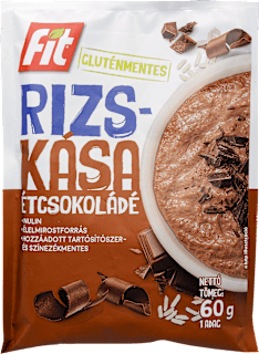 Gluténmentes rizskása, étcsokoládé fit