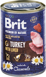 Krmivo pre mladé psy Premium By Nature morčacie mäso s pečienkou Brit