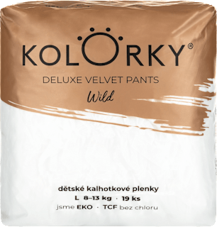 Deluxe Velvet kalhotkové pleny, velikost L, motiv Wild KOLORKY