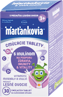 Cmúľacie tablety marťankovia s inulínom lesné ovocie Marťankovia