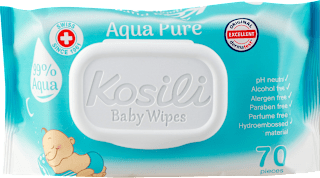 Aqua PURE 99% voda - vlažne maramice za bebe Kosili