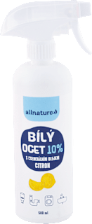 Biely ocot 10% v spreji s esenciálnym olejom citrón Allnature