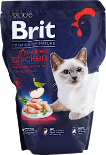 Granuly pre kastrované mačky Premium By Nature s kuracím mäsom Brit