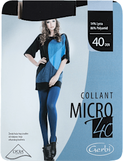 COLLANT MICRO 40 DEN crne hulahopke- veličina 4 Gerbi