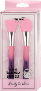 Ready to shine set silikonskih četkica za nanošenje maski za lice - roze my spa