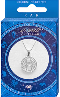 O7 srebrna ogrlica - privezak horoskopski znak - rak Argento FELICE