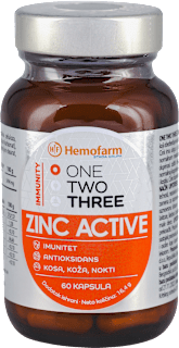 ONE TWO THREE ZINC ACTIV kapsule Hemofarm