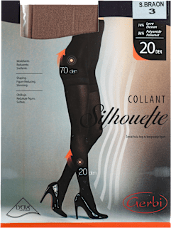 Silhouette hulahopke, 20 DEN, svetlo braon boje, veličina 3 Gerbi