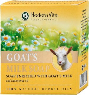 Trdo milo z dodatkom kozjega mleka in oljem kamilice Hedera Vita