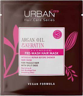 Mască pre-șamponare păr fragil cu ulei de argan și cheratină URBAN Care