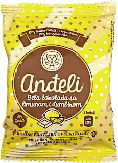 Rukom pravljen ovseni kolač - bela čokolada sa limunom i đumbirom  anđeli