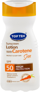 Carotene Sun losion za zaštitu od sunca, SPF 50 TOP TEN
