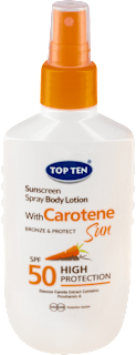 BRONZE&PROTECT Sun Carotene losion za zaštitu od sunca, SPF50 TOP TEN