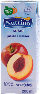 Sok od jabuke i breskve, 4+ mj. Nutrino