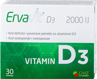 Vitamin D3 kapsule - 2000 IJ Ervamatin
