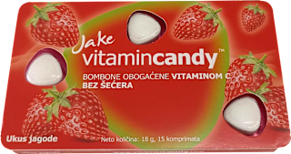 Vitaminske bombone s okusom jagode, 15 kom. Jake