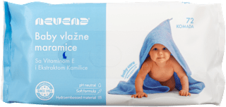 Baby vlažne maramice, plave nevena