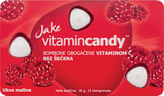Vitaminske bombone s okusom maline Jake