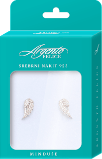 FELICE M3 srebrne minđuše - krila  Argento FELICE