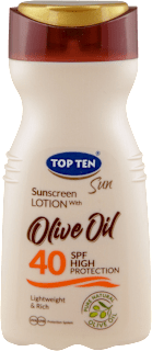 Olive Oil mleko za zaštitu od sunca, SPF 40 TOP TEN