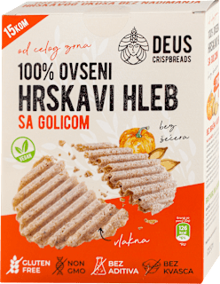 100% OVSENI HRSKAVI HLEB SA GOLICOM DEUS CRISPBREADS