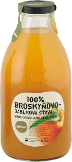 100% Broskyňovo-jablková šťava zdravo