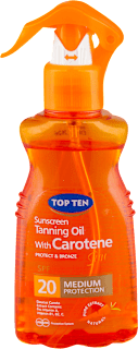 Carotene Sun ulje za zaštitu od sunca i tamnjenje, SPF 20 TOP TEN