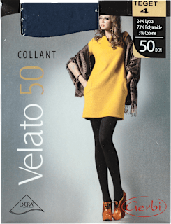 Velato hulahopke 50 DEN, teget boja, veličina 4 Gerbi