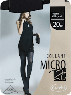 COLLANT MICRO 20 DEN crne hulahopke - veličina 4 Gerbi