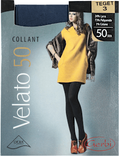 Velato hulahopke 50 DEN, teget boja, veličina 3 Gerbi