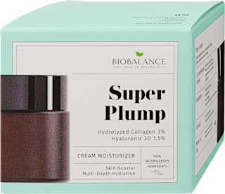 Arckrém Super Plump feltöltő hatással hialuronsavval és kollagénnel BIOBALANCE
