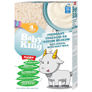 PIRINČANE CEREALIJE SA KOZIJIM MLEKOM, od 4. meseca Baby King