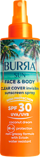 SUN FACE&BODY sprej za zaštitu lica i tela od sunca, SPF30 BURRA