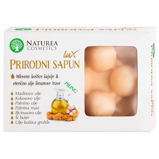 Lux PRIRODNI sapun masažer, mlevene koštice kajsije i eterično ulje limunove trave NATUREA COSMETICS