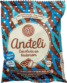 Ovseni kolač - čokolada s bademima anđeli