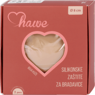 Silikonska zaštita za bradavice, 2 para hawe