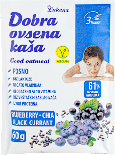 Ovsena kaša - borovnica, čia seme i crna ribizla Dobra ovsena kaša