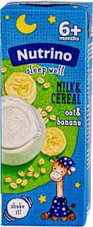 sleep well MILK & CEREAL mlečna žitna kaša - ovas i banana, od 6+ meseci Nutrino