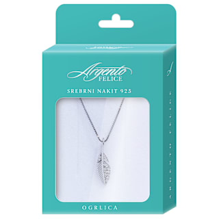 FELICE O7 srebrna ogrlica - list  Argento FELICE