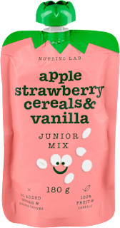 JUNIOR MIX voćna kaša - jabuka, jagoda, žitarice i vanila Nutrino Lab