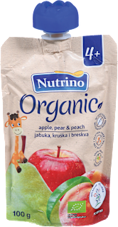 Voćna kašica - jabuka, kruška i breskva, 4+ mj. Nutrino