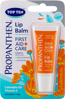 First Aid Care+ balzam za negu usana - Calendula Oil, vitamin E za negu usana TOP TEN