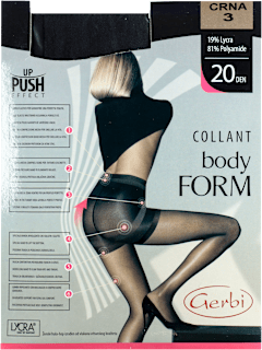 BODY FORM hulahopke 20 DEN, crna boja, veličina 3 Gerbi
