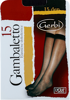 Gambaletto 15 DEN crne elastične dokolenice, 1 par Gerbi