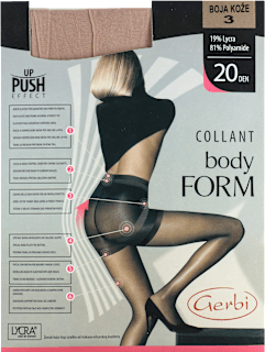 BODY FORM hulahopke 20 DEN,  boja kože, veličina 3 Gerbi