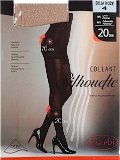 Silhouette hulahopke, 20 DEN, boja kože, veličina 4 Gerbi